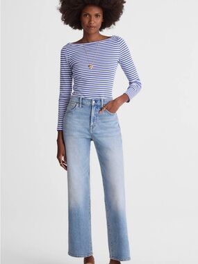 Madewell Perfect Vintage Wide-Leg Crop Jeans Size 27 Light Wash